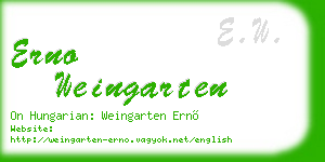 erno weingarten business card